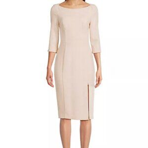 Black Halo Buttercream Marissa Zip Slit Sheath Dress